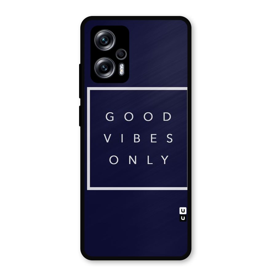 Blue White Vibes Metal Back Case for Redmi K50i