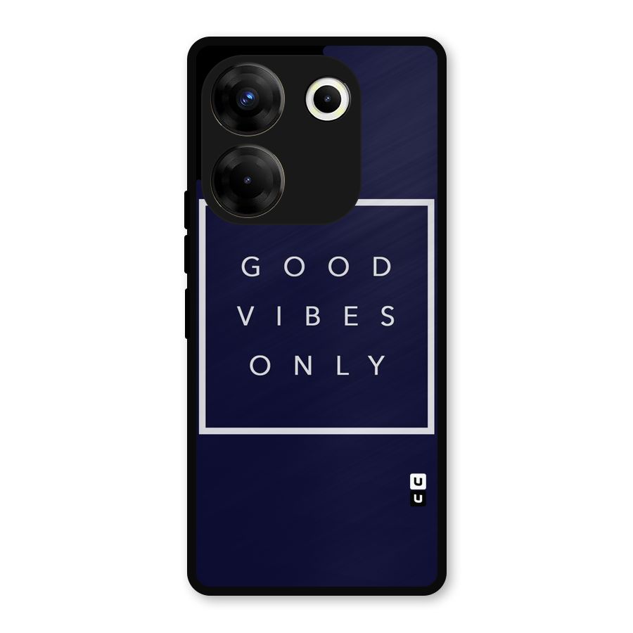 Blue White Vibes Metal Back Case for Tecno Camon 20