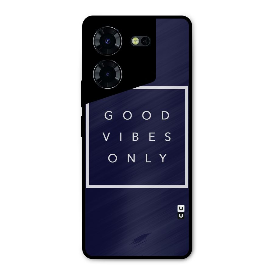 Blue White Vibes Metal Back Case for Tecno Pova 5 Pro 5G