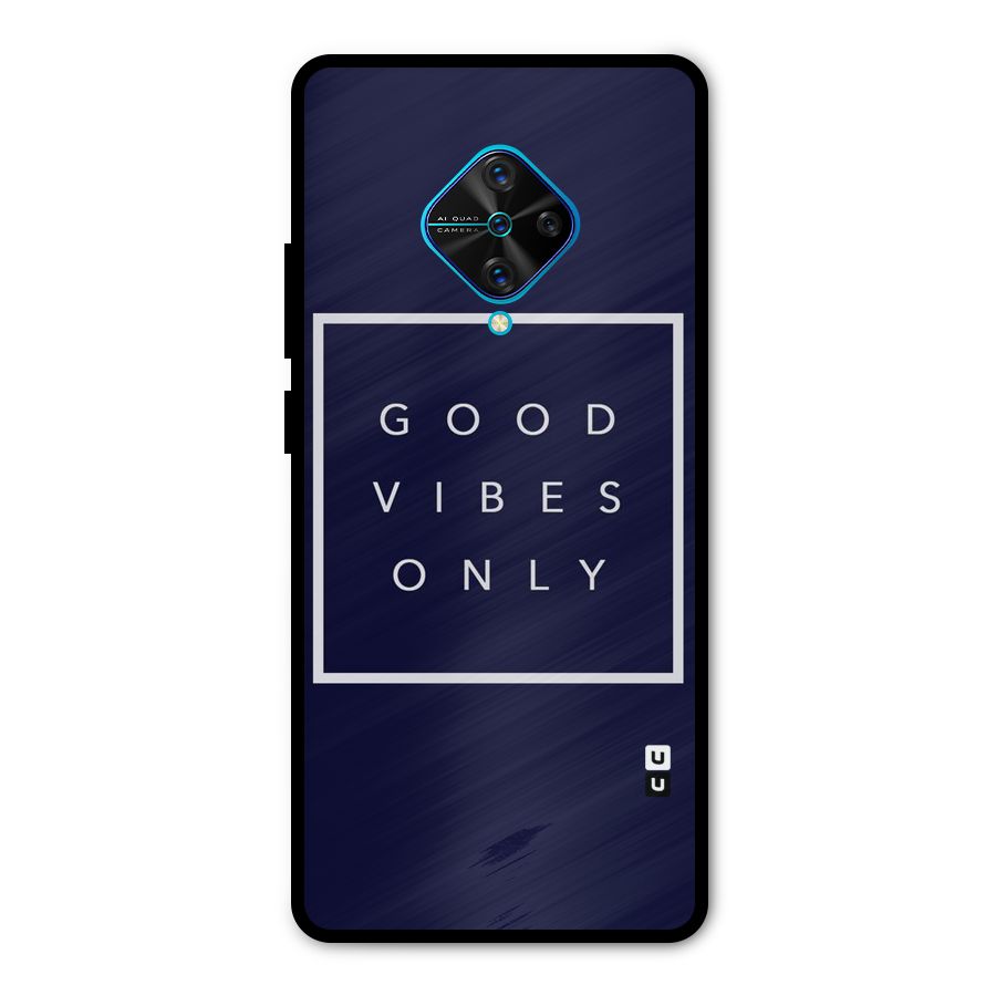 Blue White Vibes Metal Back Case for Vivo S1 Pro