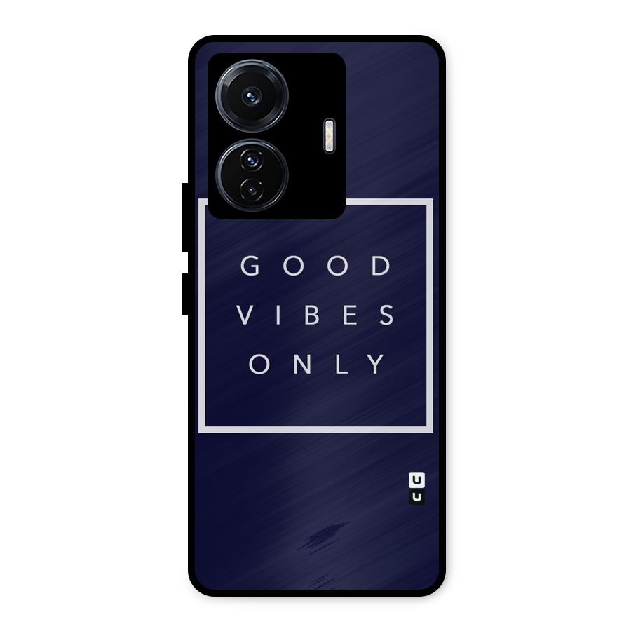 Blue White Vibes Metal Back Case for Vivo T1 Pro