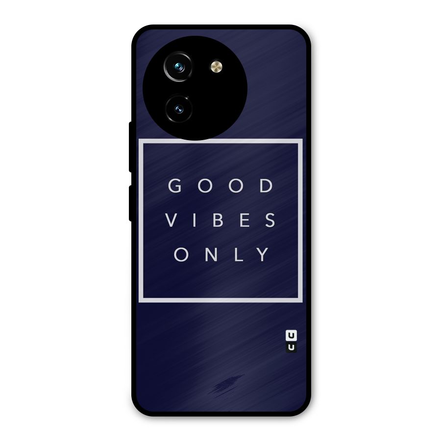 Blue White Vibes Metal Back Case for Vivo T3x