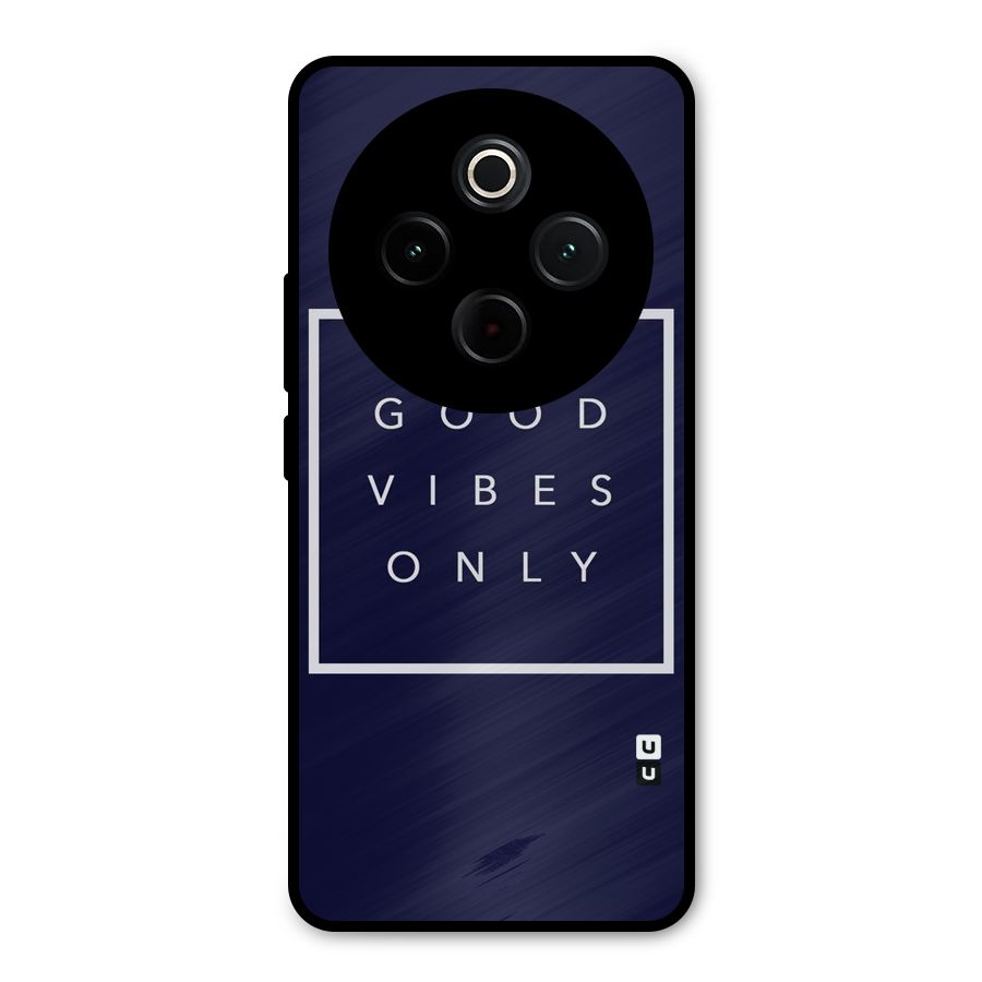 Blue White Vibes Metal Back Case for Vivo T4