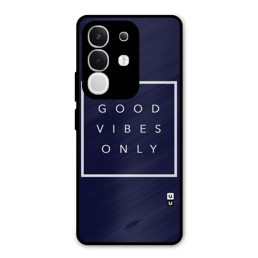Blue White Vibes Metal Back Case for Vivo T4x