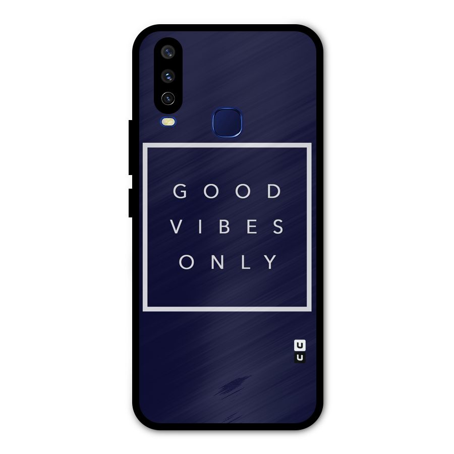 Blue White Vibes Metal Back Case for Vivo V17