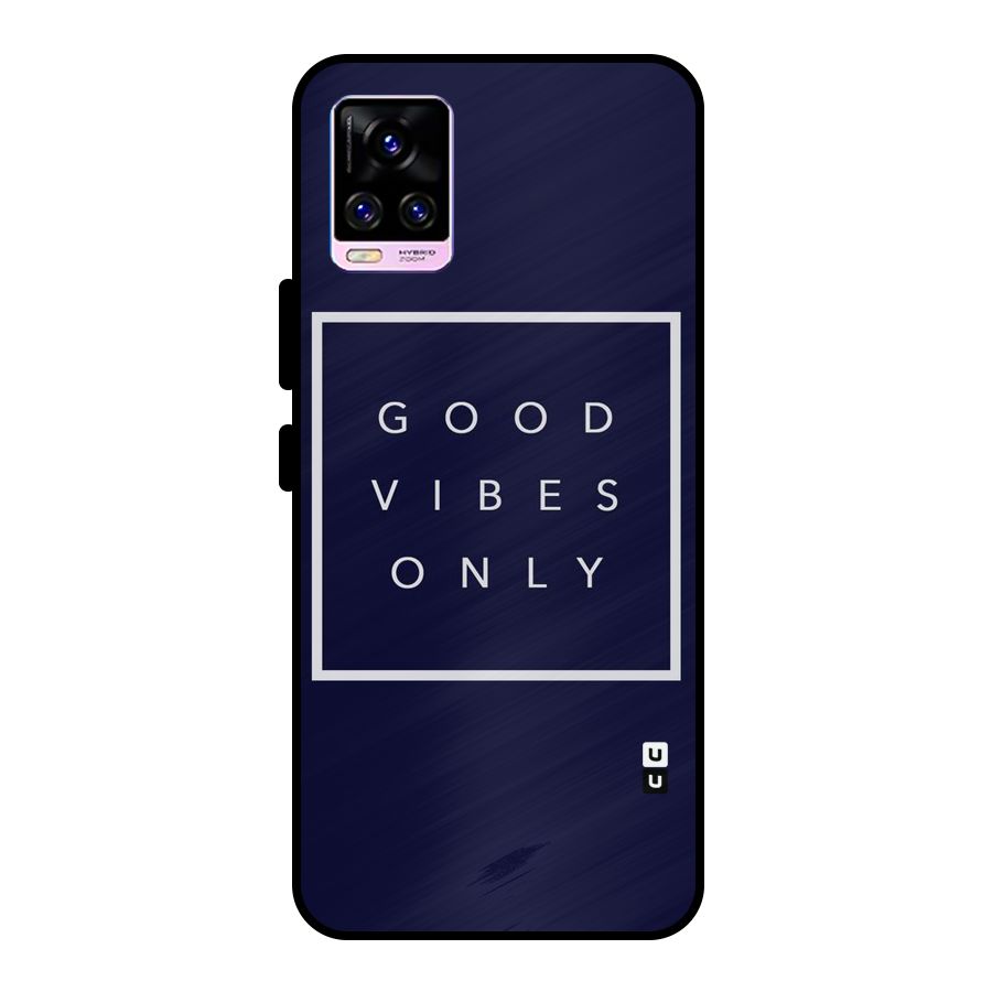 Blue White Vibes Metal Back Case for Vivo V20 Pro