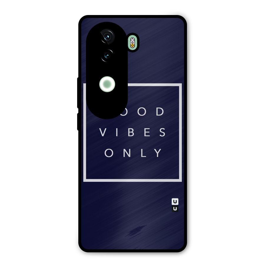 Blue White Vibes Metal Back Case for Vivo V40e