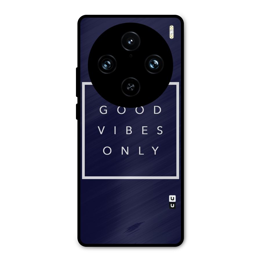Blue White Vibes Metal Back Case for Vivo X100 Pro