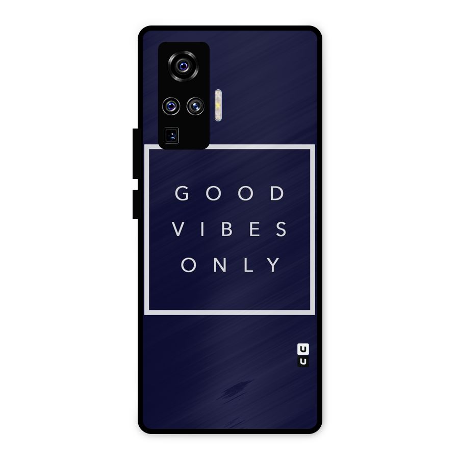 Blue White Vibes Metal Back Case for Vivo X50 Pro
