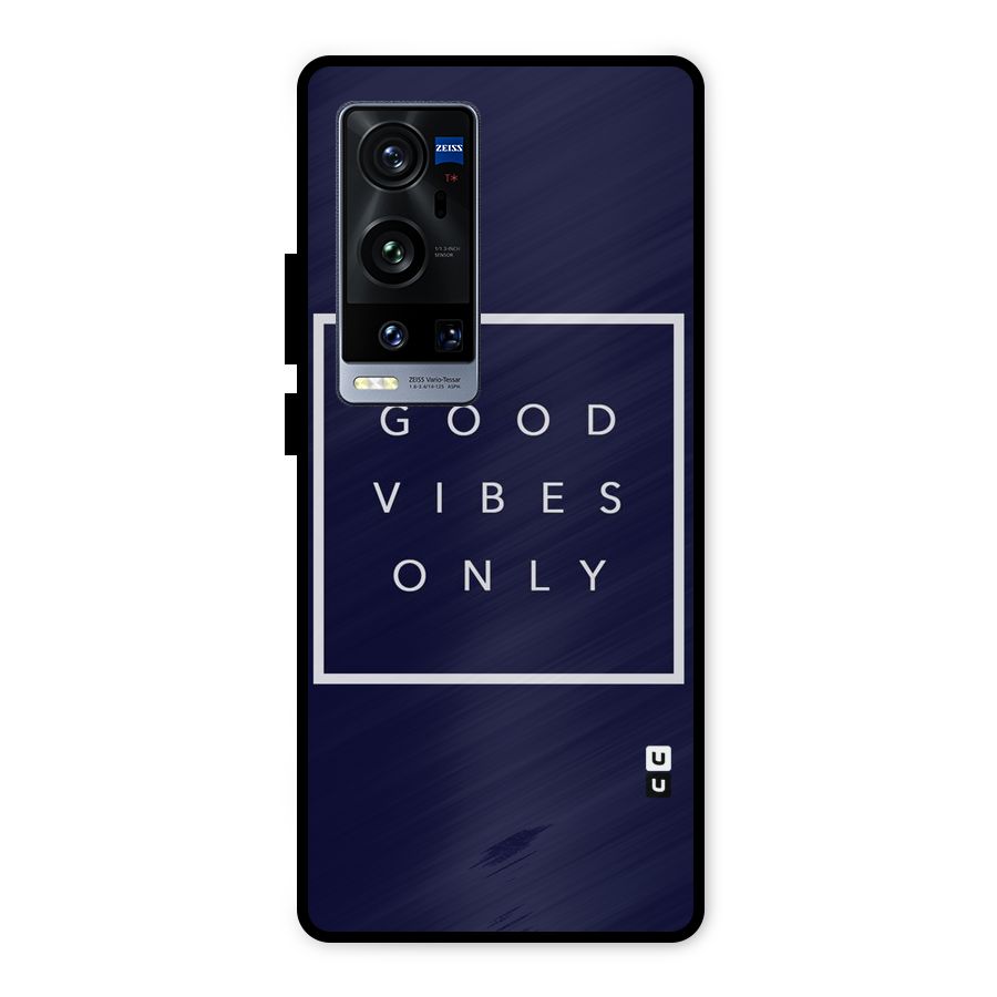 Blue White Vibes Metal Back Case for Vivo X60 Pro Plus