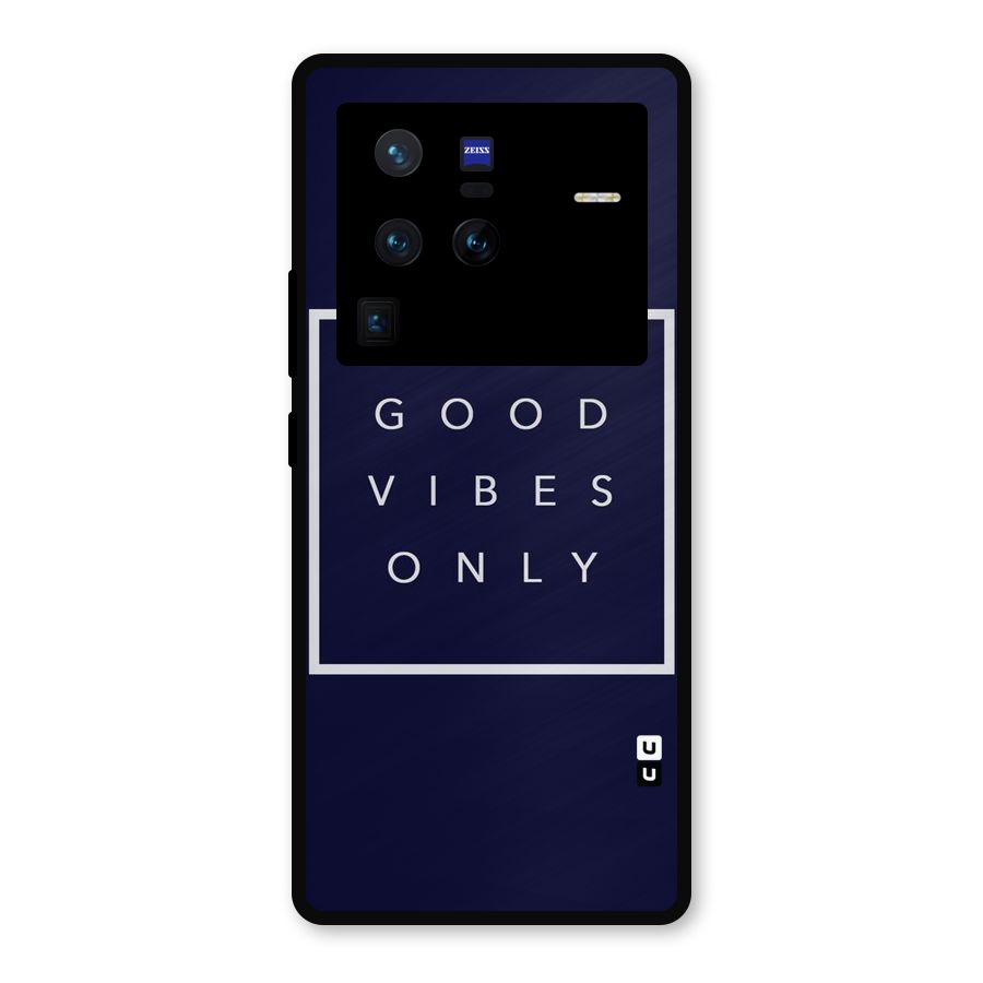Blue White Vibes Metal Back Case for Vivo X80 Pro
