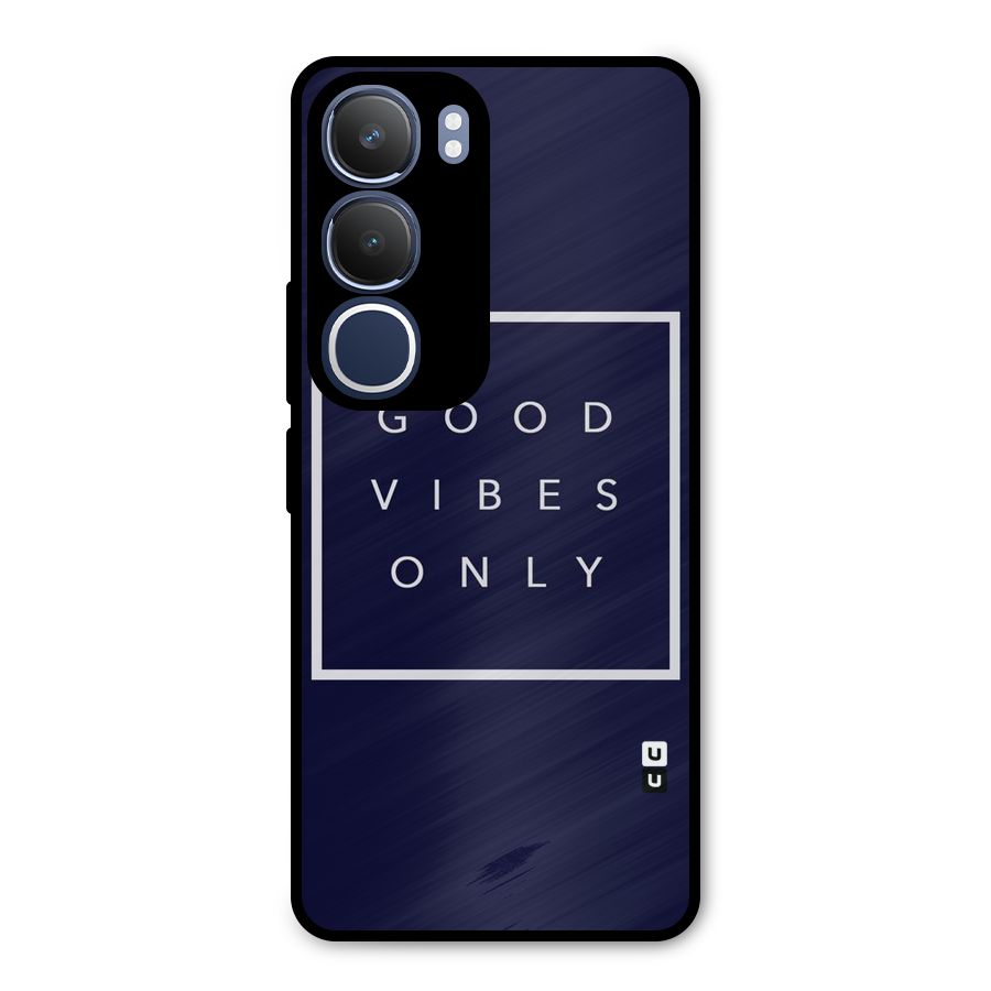 Blue White Vibes Metal Back Case for Vivo Y29