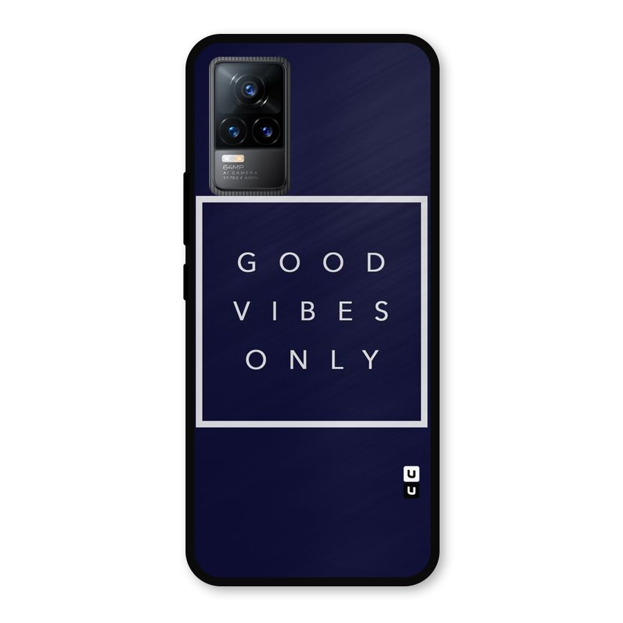 Blue White Vibes Metal Back Case for Vivo Y73