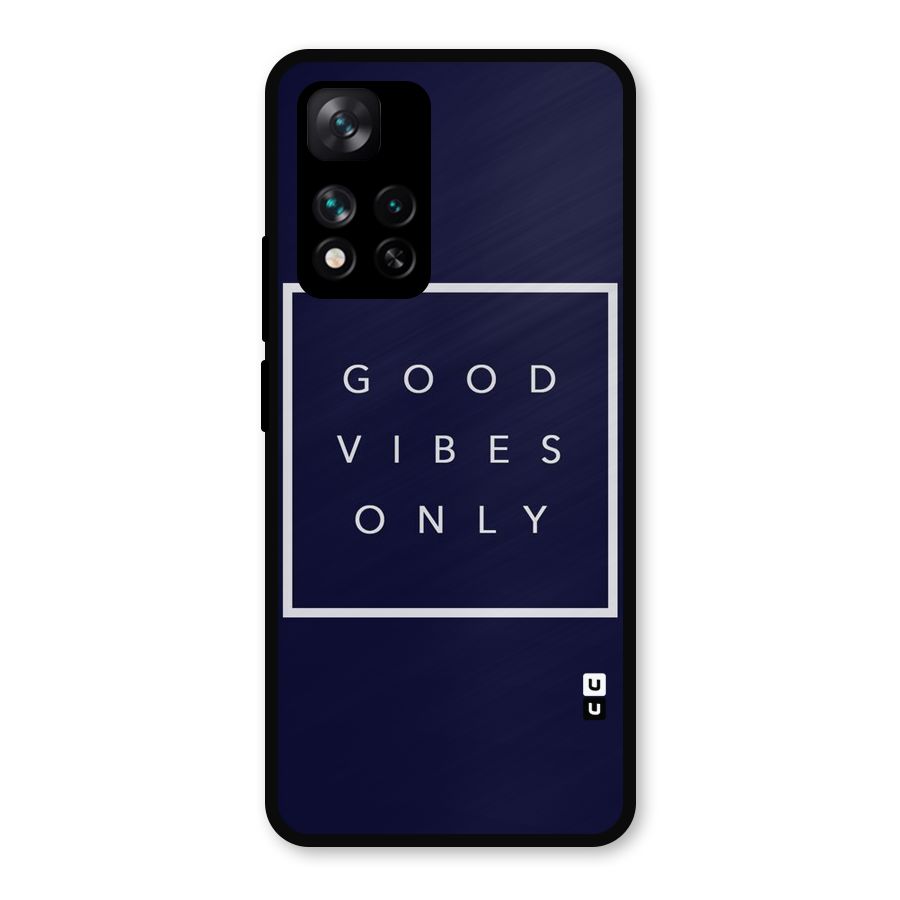 Blue White Vibes Metal Back Case for Xiaomi 11i Hypercharge 5G