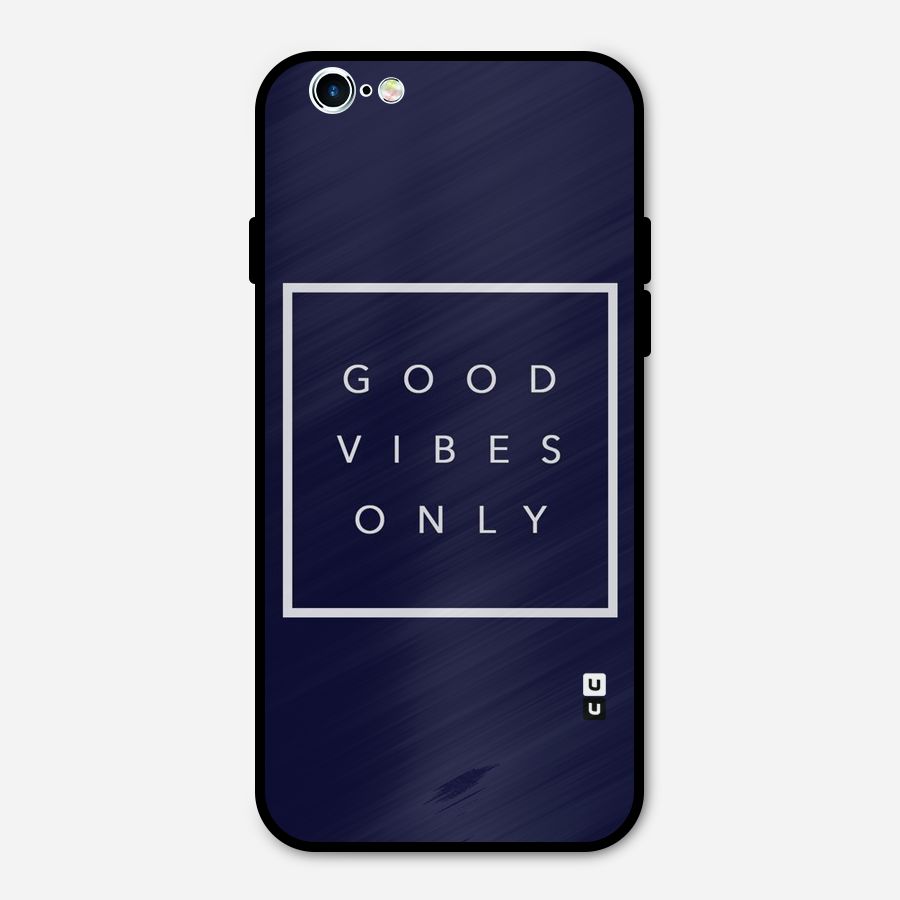 Blue White Vibes Metal Back Case for iPhone 6 6s