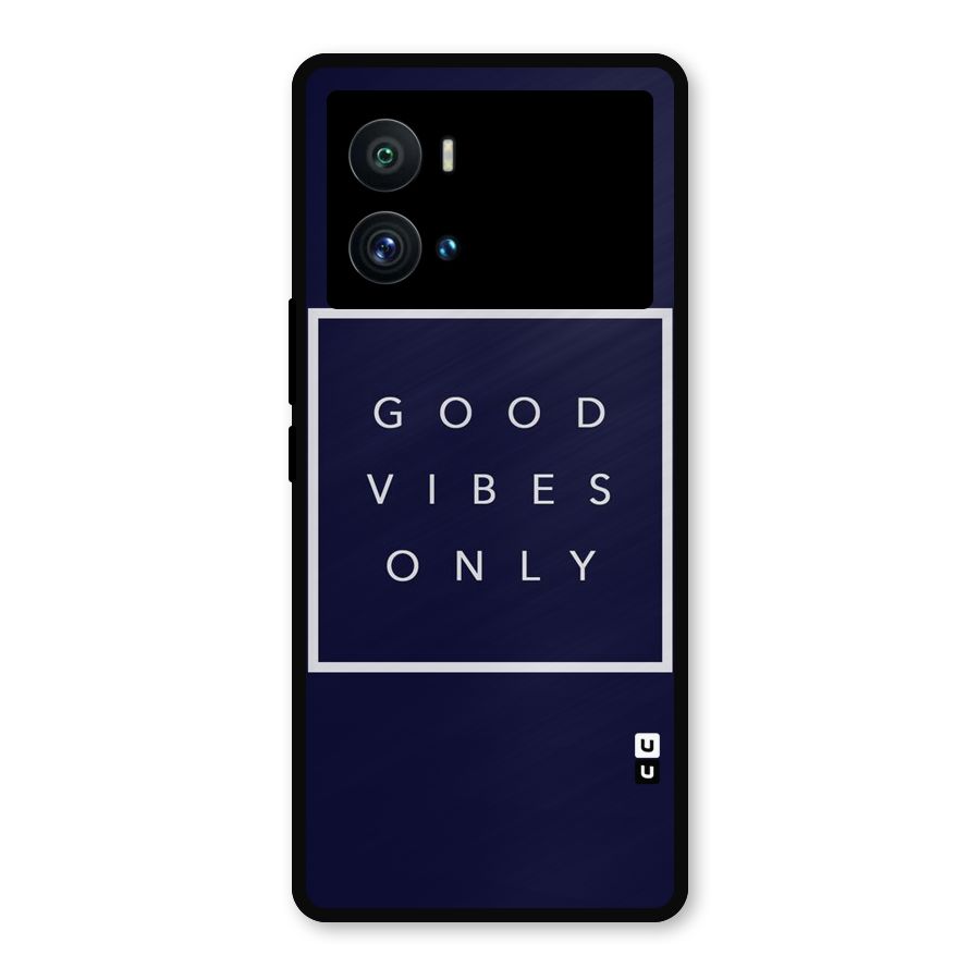Blue White Vibes Metal Back Case for iQOO 9 Pro