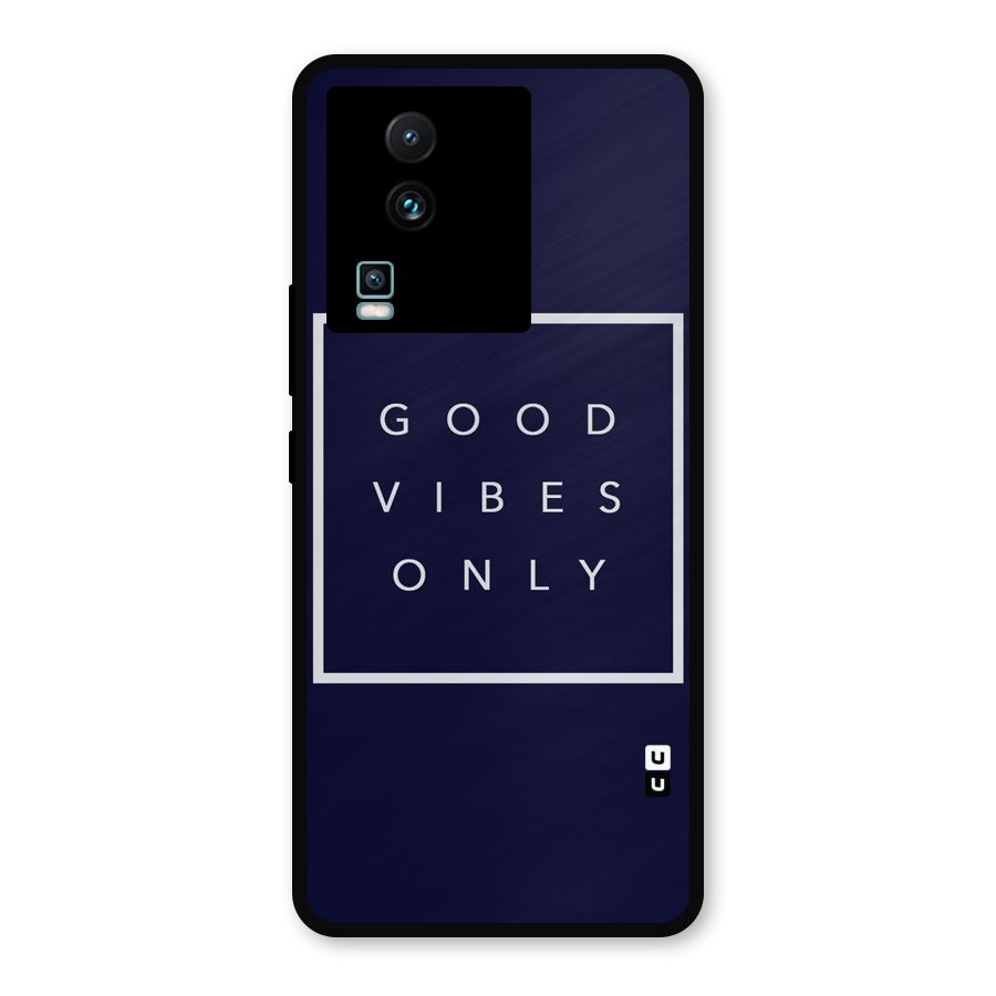 Blue White Vibes Metal Back Case for iQOO Neo 7 Pro
