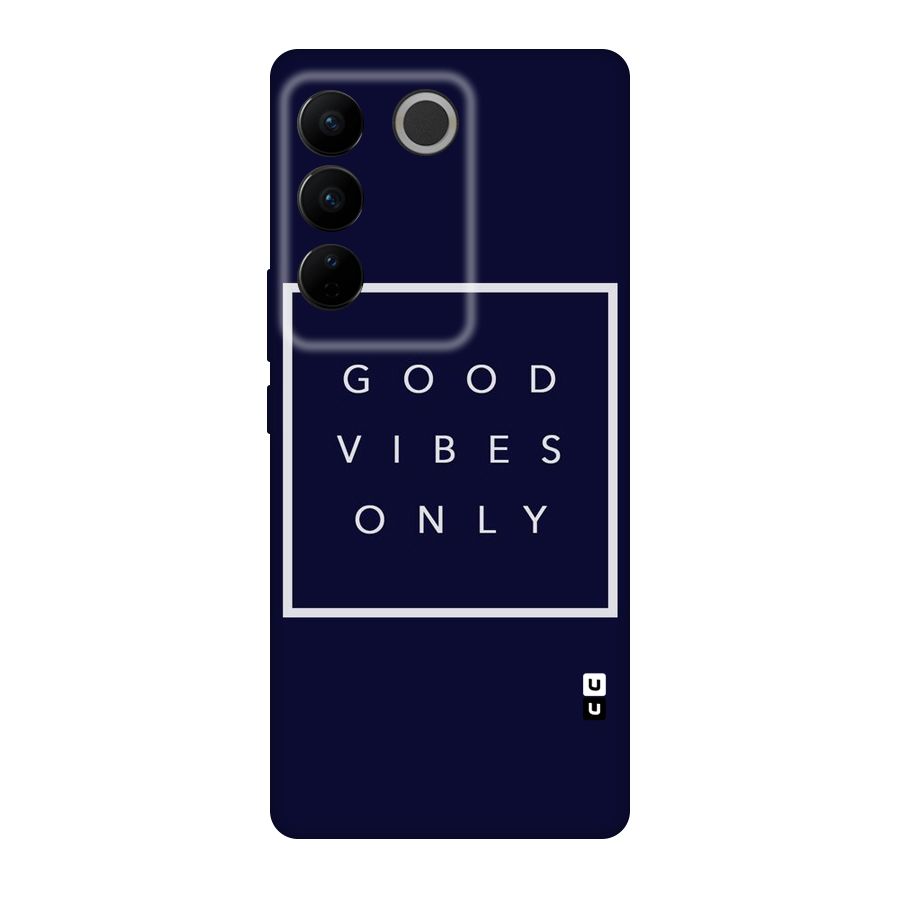 Blue White Vibes Original Polycarbonate Back Case for Vivo V27