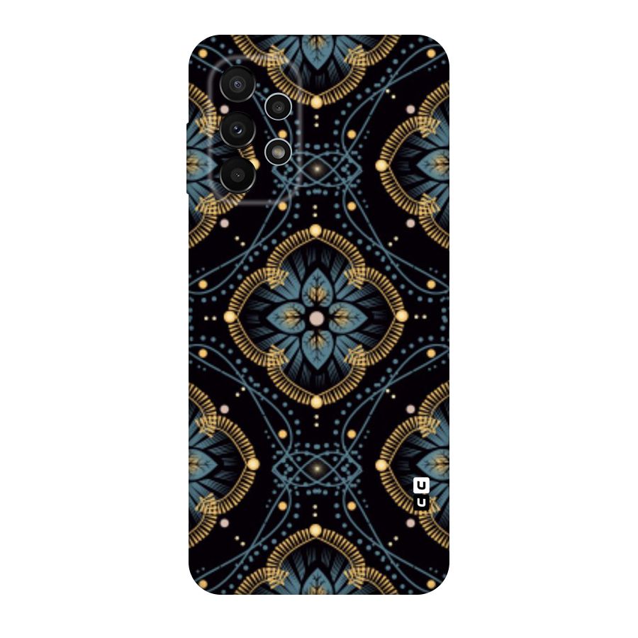 Blue With Black Flower Original Polycarbonate Back Case for Galaxy A23