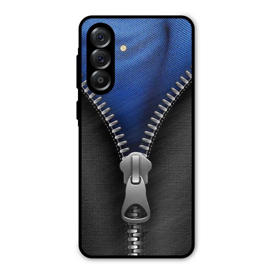 Blue Zipper Metal Back Case for Galaxy A36
