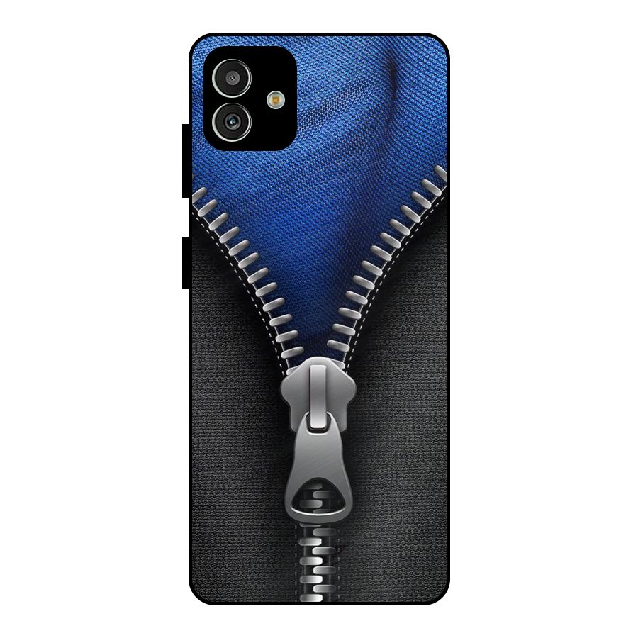 Blue Zipper Metal Back Case for Galaxy M13 5G