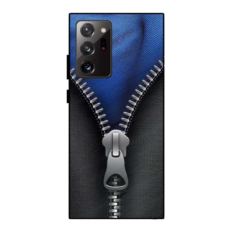 Blue Zipper Metal Back Case for Galaxy Note 20 Ultra 5G