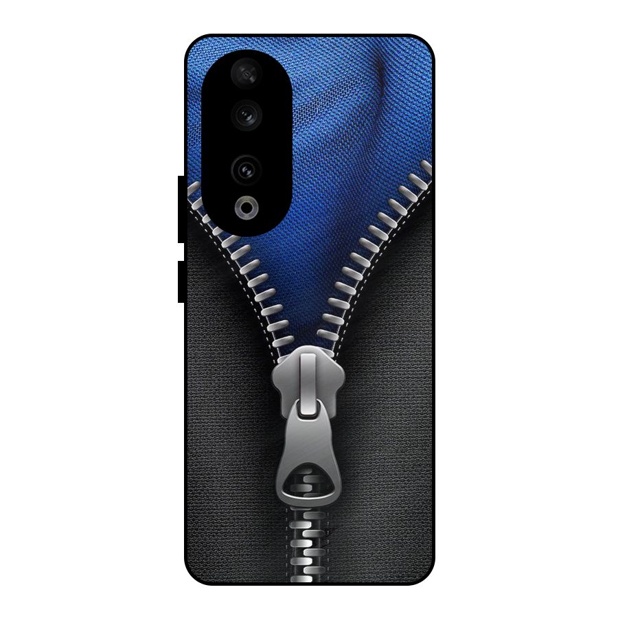 Blue Zipper Metal Back Case for Honor 90