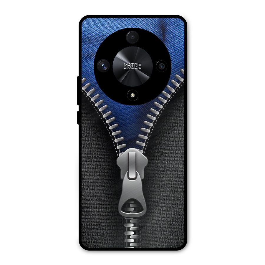 Blue Zipper Metal Back Case for Honor X9b