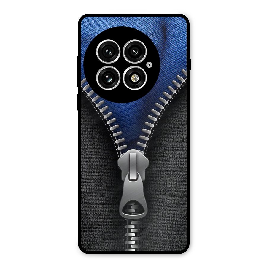 Blue Zipper Metal Back Case for OnePlus 13