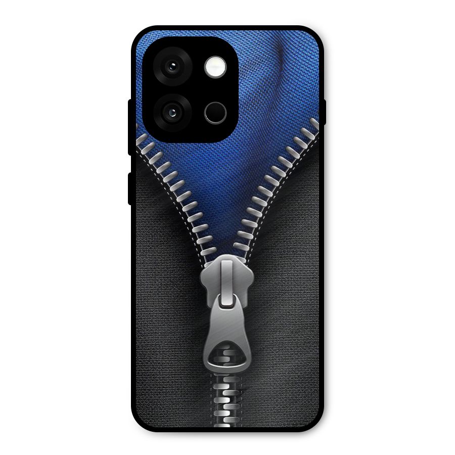 Blue Zipper Metal Back Case for OnePlus 13s