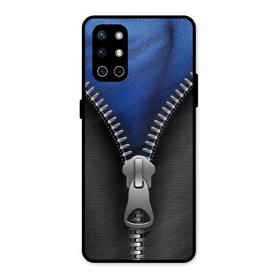 Blue Zipper Metal Back Case for OnePlus 9R