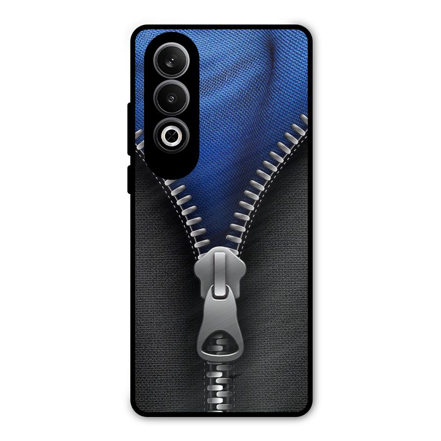 Blue Zipper Metal Back Case for OnePlus Nord CE4