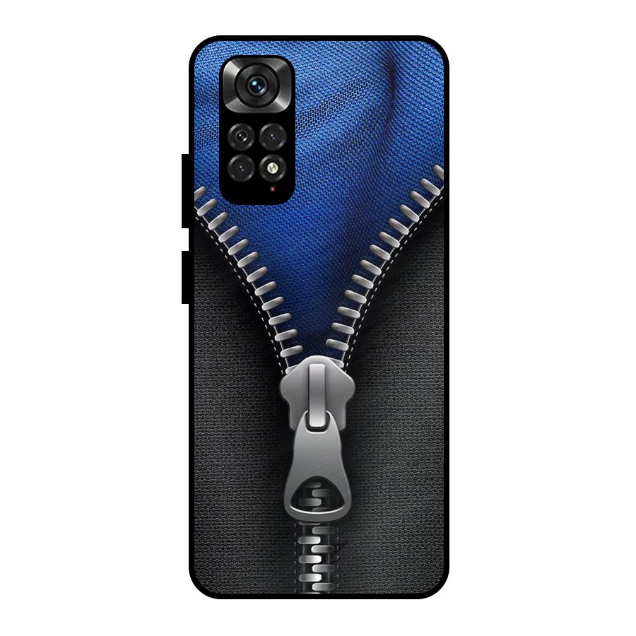 Blue Zipper Metal Back Case for Redmi Note 11 Pro Plus 5G