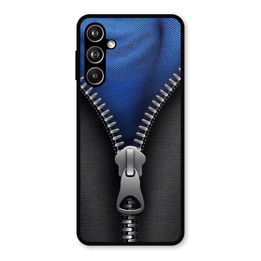 Blue Zipper Metal Back Case for Samsung Galaxy M54
