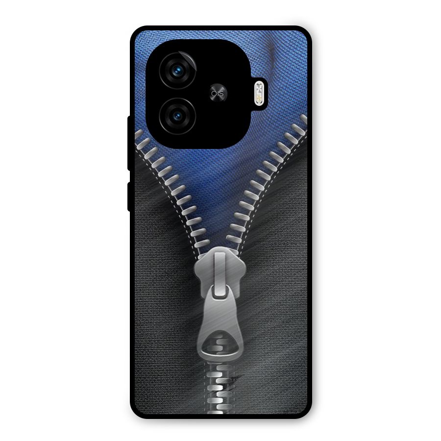 Blue Zipper Metal Back Case for iQOO Neo 10R
