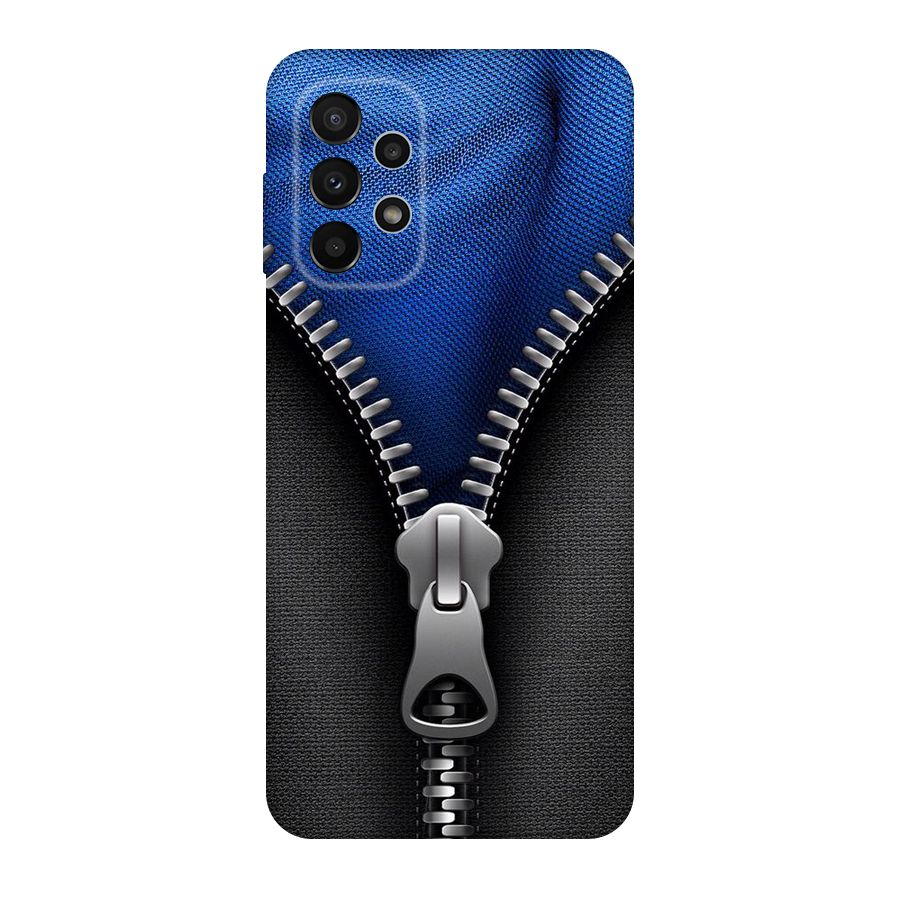 Blue Zipper Original Polycarbonate Back Case for Galaxy A23