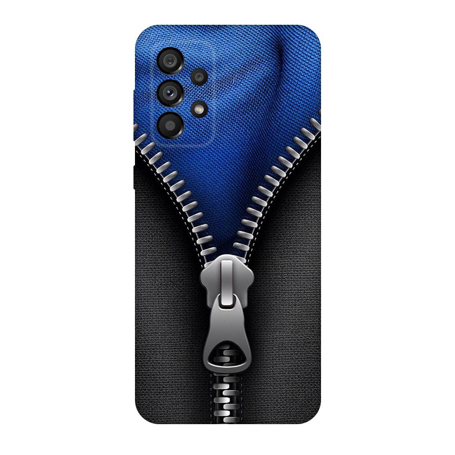 Blue Zipper Original Polycarbonate Back Case for Galaxy A73 5G
