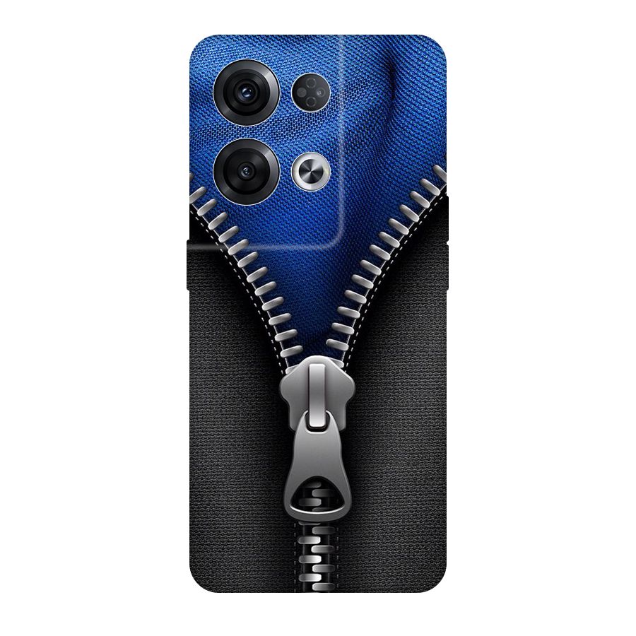 Blue Zipper Original Polycarbonate Back Case for Oppo Reno8 Pro 5G