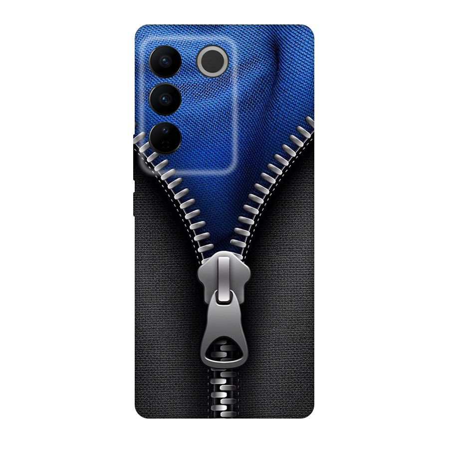 Blue Zipper Original Polycarbonate Back Case for Vivo V27
