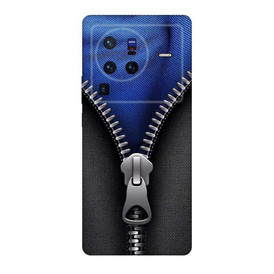 Blue Zipper Original Polycarbonate Back Case for Vivo X80