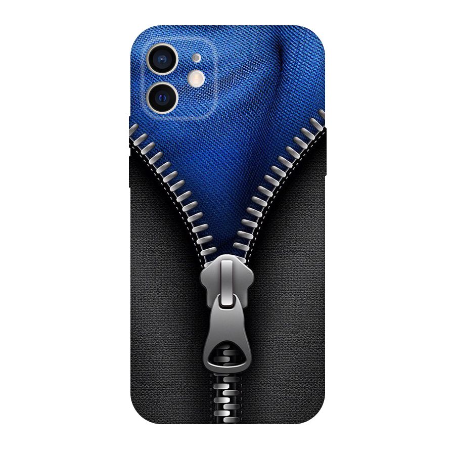 Blue Zipper Original Polycarbonate Back Case for iPhone 12