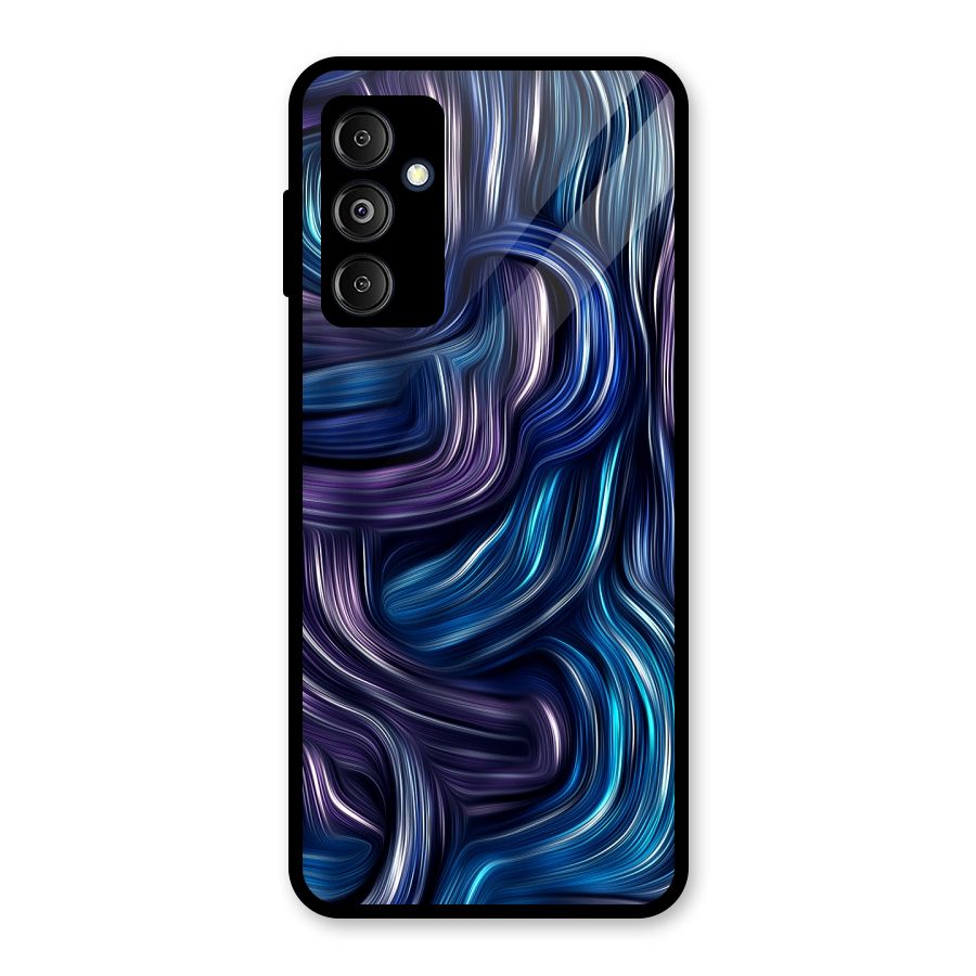 Blue and Purple Oil Paint Glass Back Case for Galaxy M14 5G