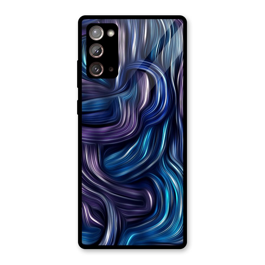 Blue and Purple Oil Paint Glass Back Case for Galaxy Note 20