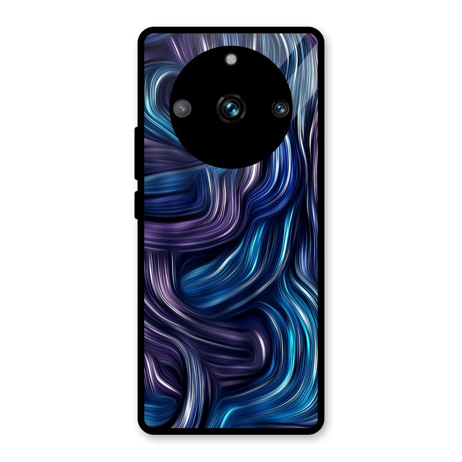 Blue and Purple Oil Paint Glass Back Case for Realme 11 Pro Plus