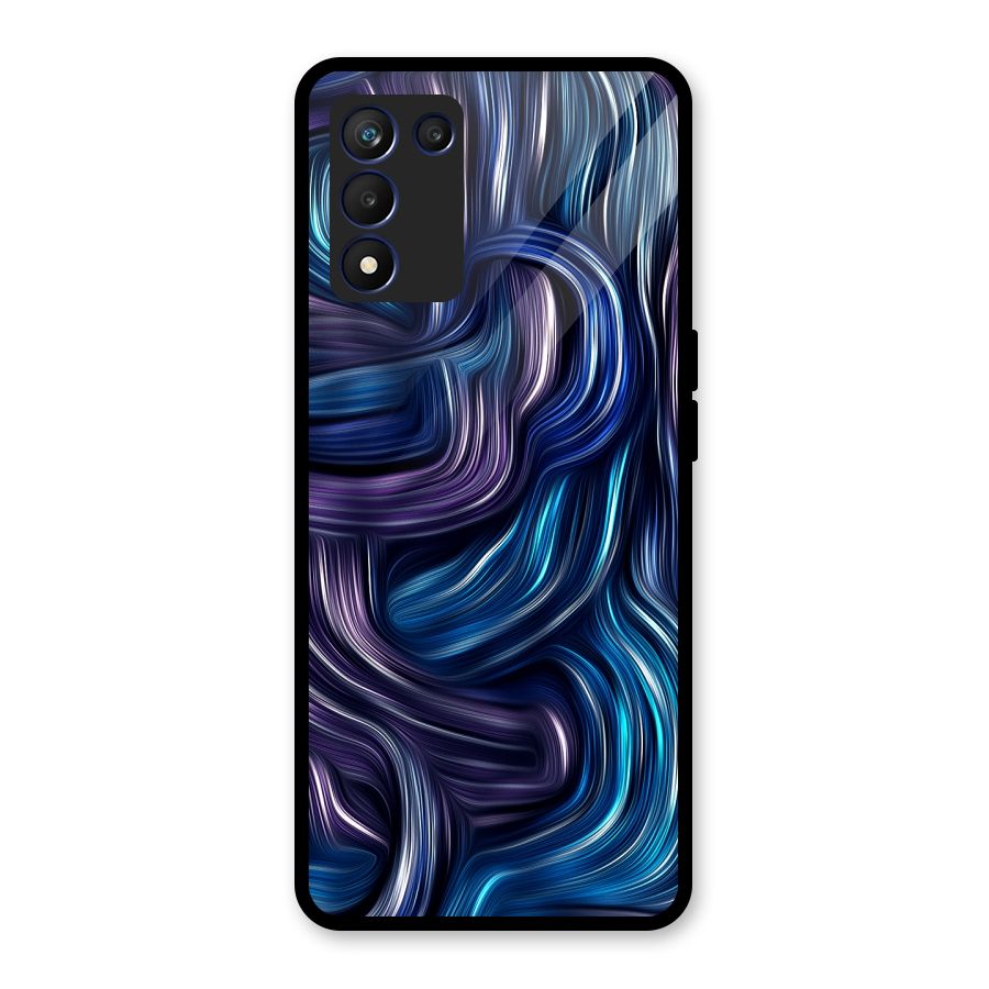 Blue and Purple Oil Paint Glass Back Case for Realme 9 5G Speed