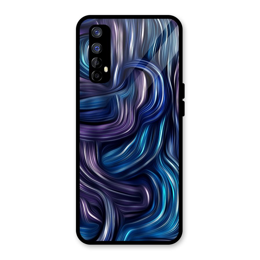 Blue and Purple Oil Paint Glass Back Case for Realme Narzo 20 Pro