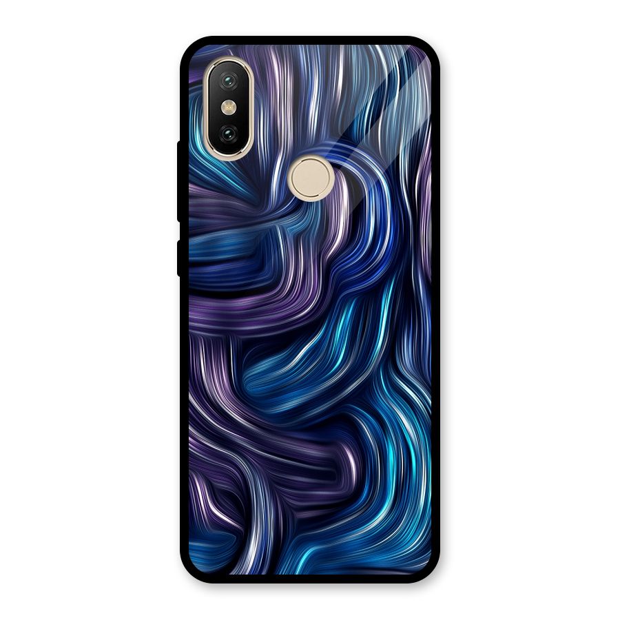 Blue and Purple Oil Paint Glass Back Case for Redmi A2