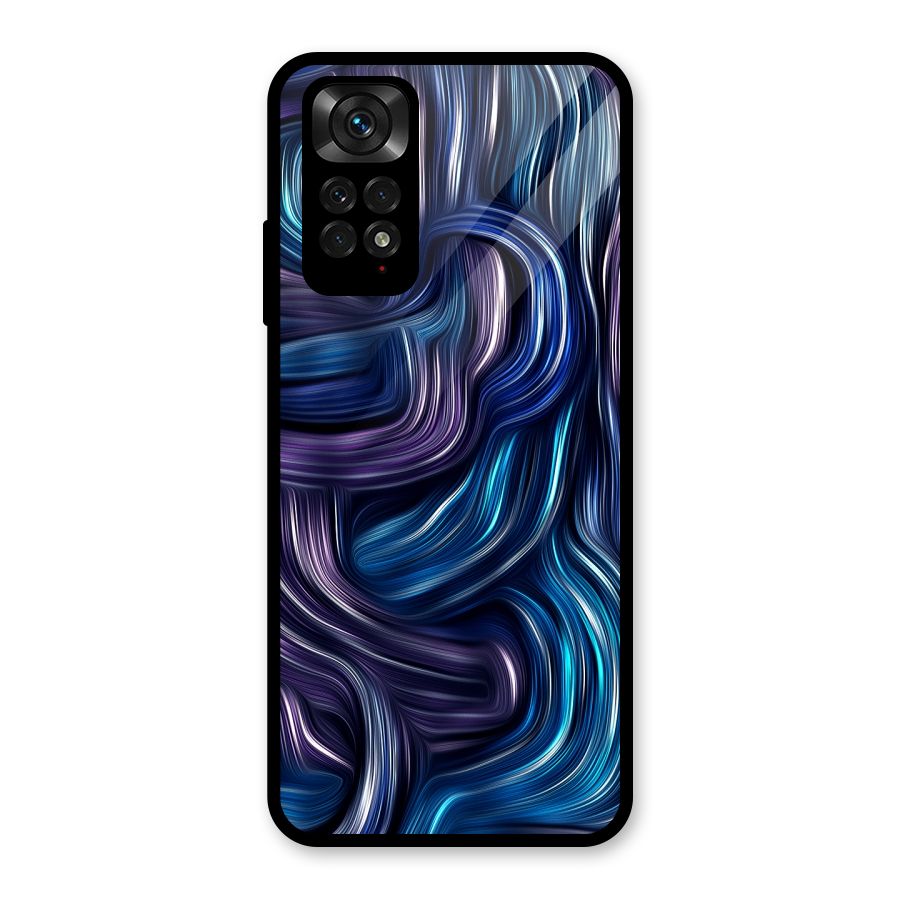 Blue and Purple Oil Paint Glass Back Case for Redmi Note 11S