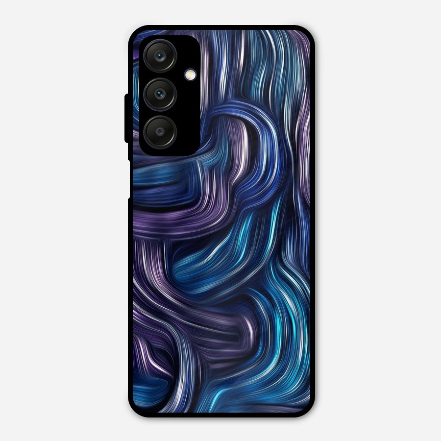 Blue and Purple Oil Paint Metal Back Case for Galaxy A25 5G
