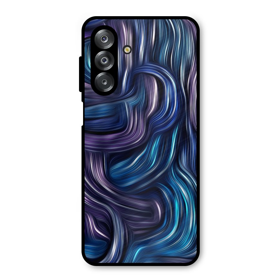 Blue and Purple Oil Paint Metal Back Case for Galaxy A26